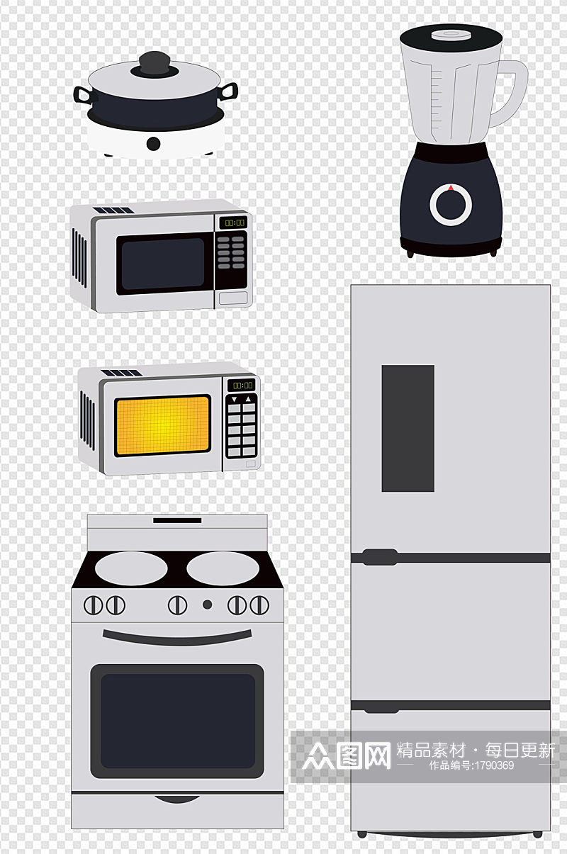 厨电图厨房电器装饰图案简约图案素材