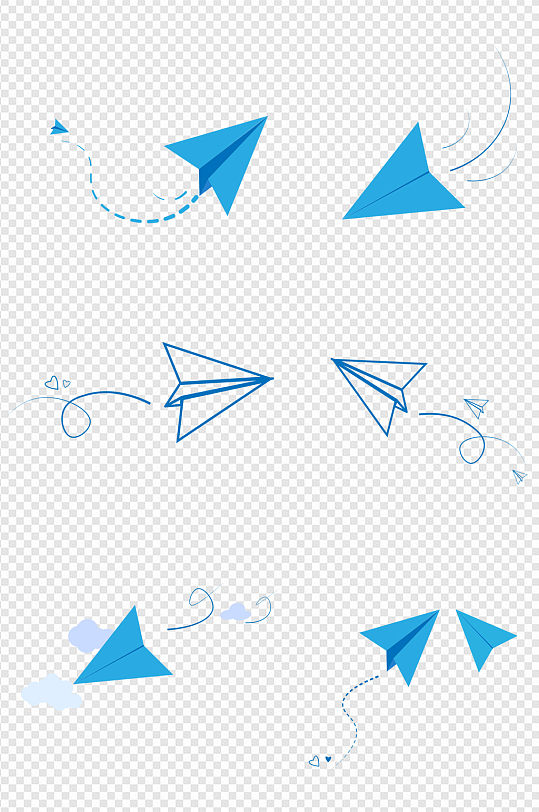 童年回忆纸飞机素材