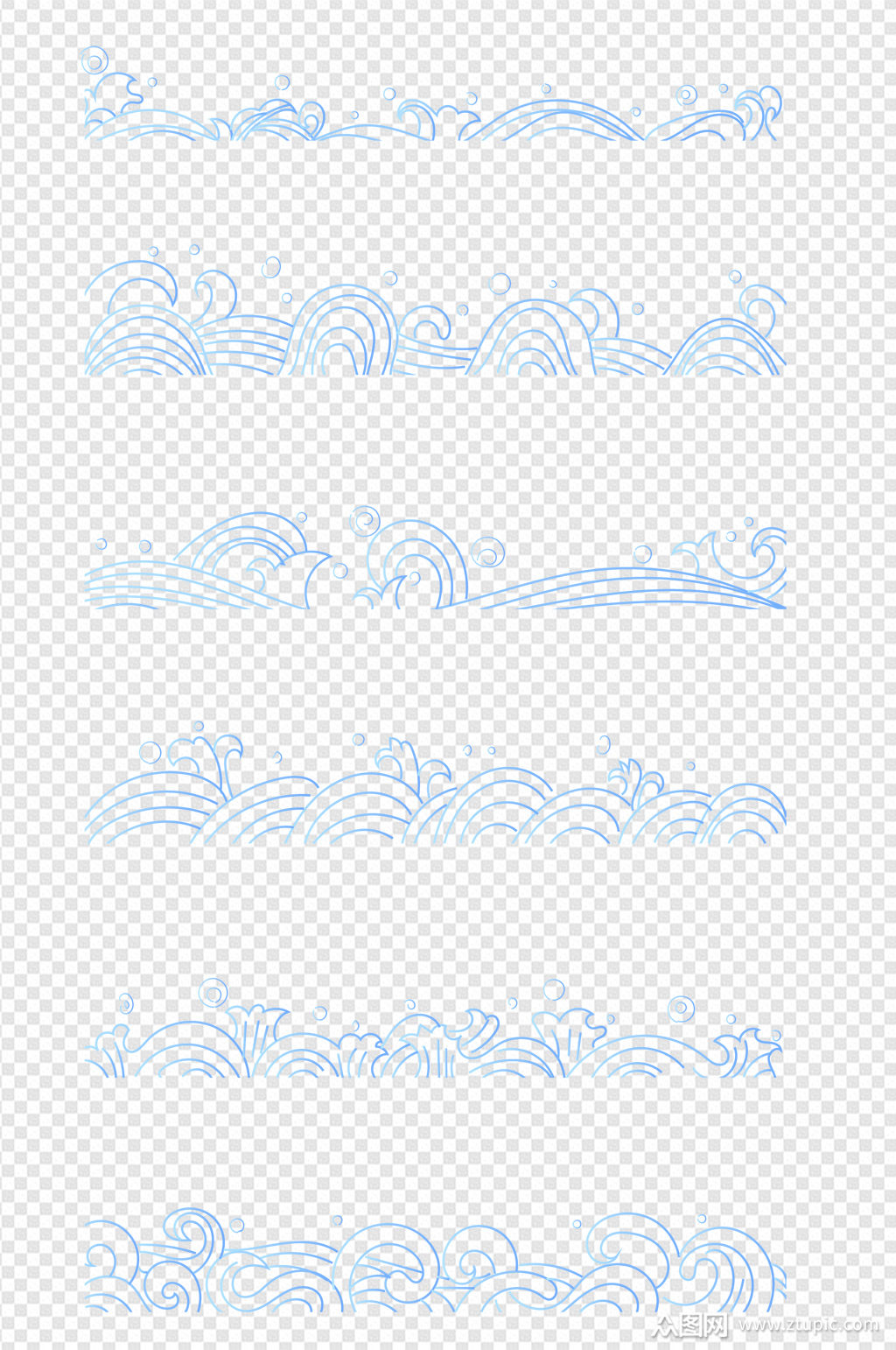 浪花海浪水纹波纹装饰纹理花纹素材