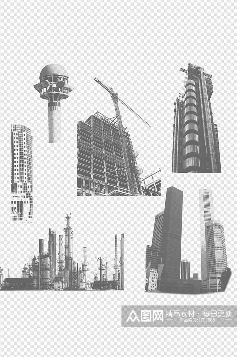 高清建筑角度城市建筑楼素材素材