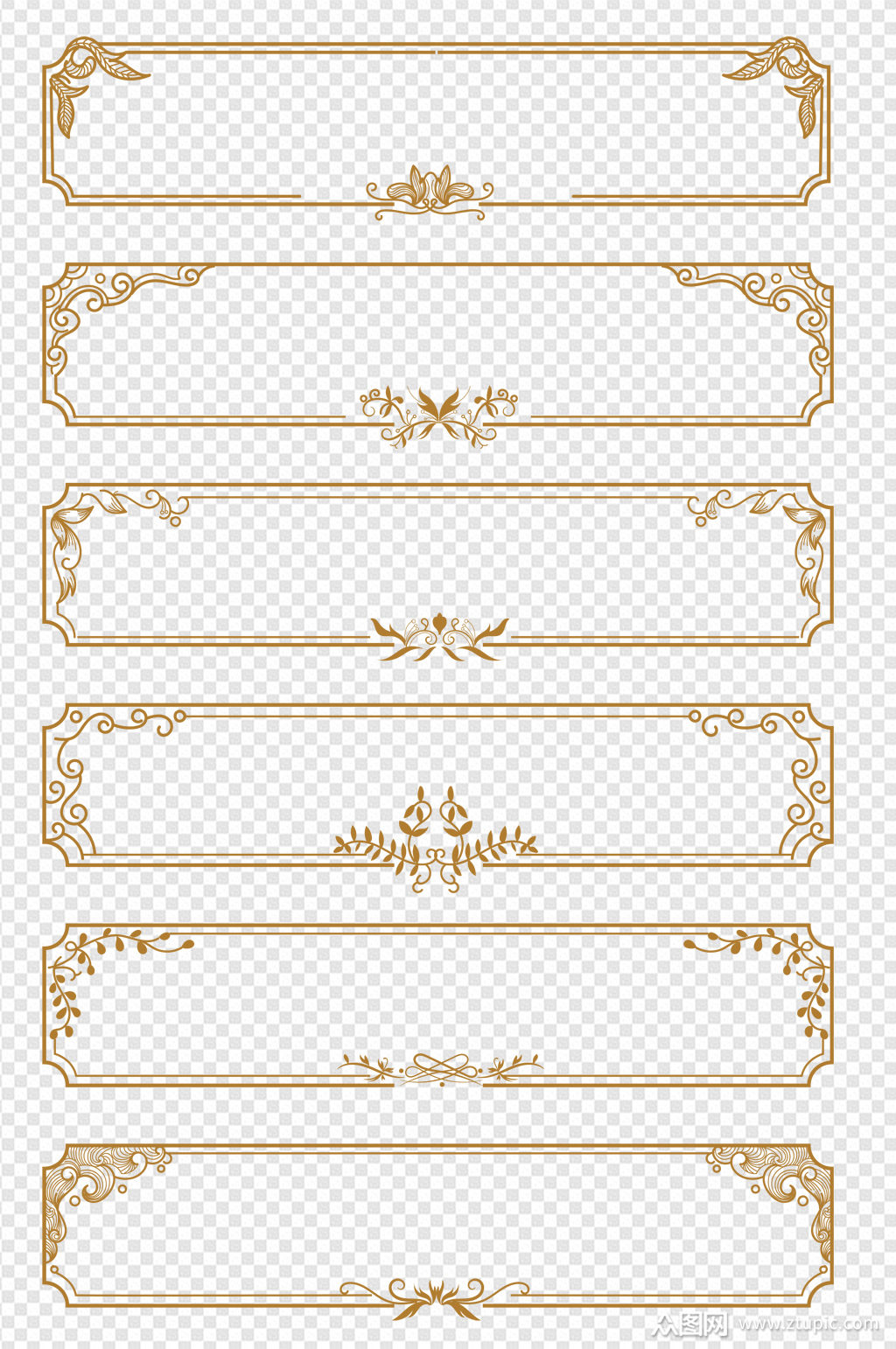 中式欧式边框花纹花边标题框文本框