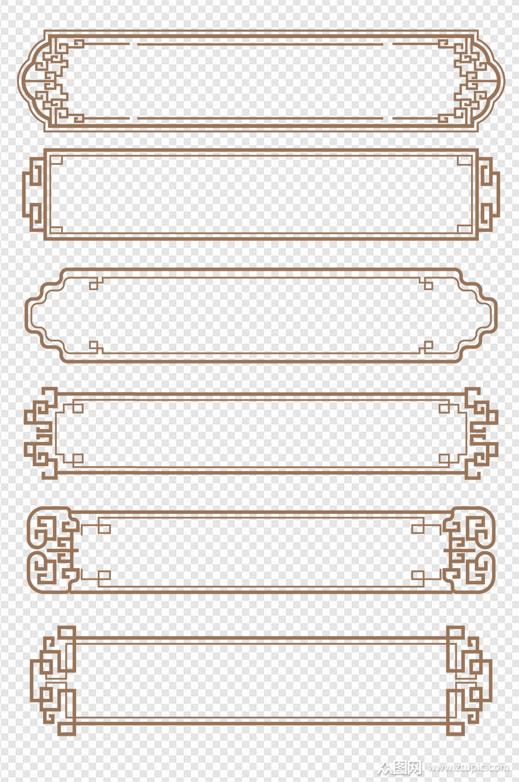 中式中国风古典镂空雕刻花纹边框标题框