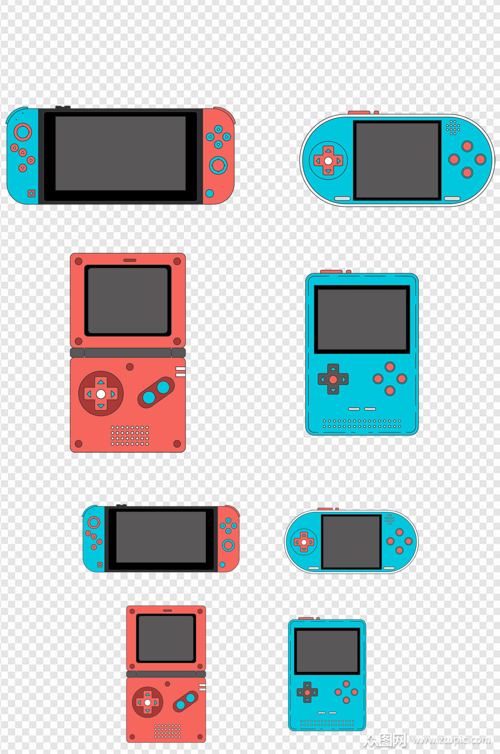 描边电子产品游戏机素材