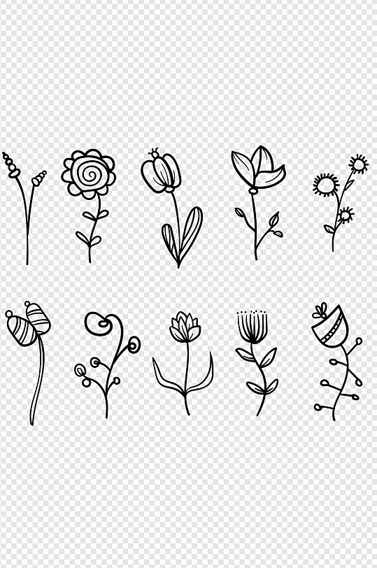 黑白卡通简笔画图片-黑白卡通简笔画素材-黑白卡通简笔画模板大全