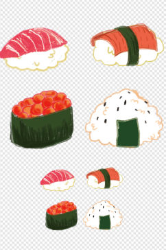 绘寿司装饰元素美食卡通