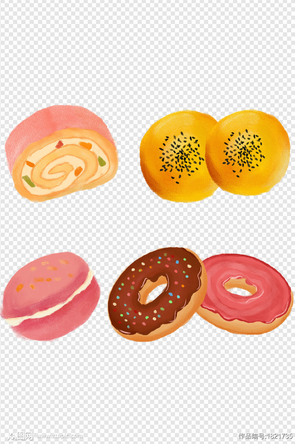 手绘甜品毛巾蛋糕蛋黄酥马卡龙模板下载 编号 众图网 手绘甜品毛巾蛋糕蛋黄酥马卡龙模板下载 编号 众图网