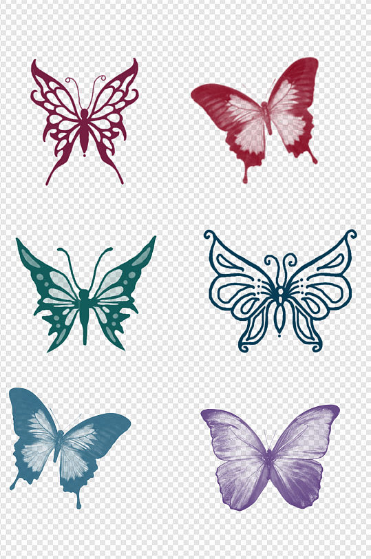 蝴蝶花纹元素-蝴蝶花纹元素图片-蝴蝶花纹元素素材下载-众图网