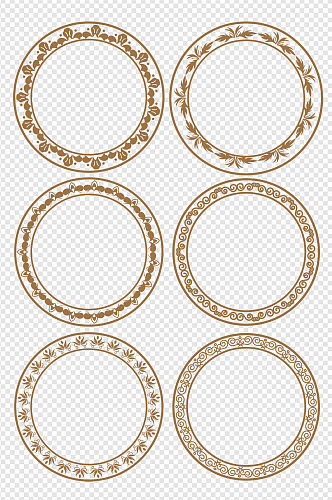 中式欧式古典花纹边框花环标题框文本框
