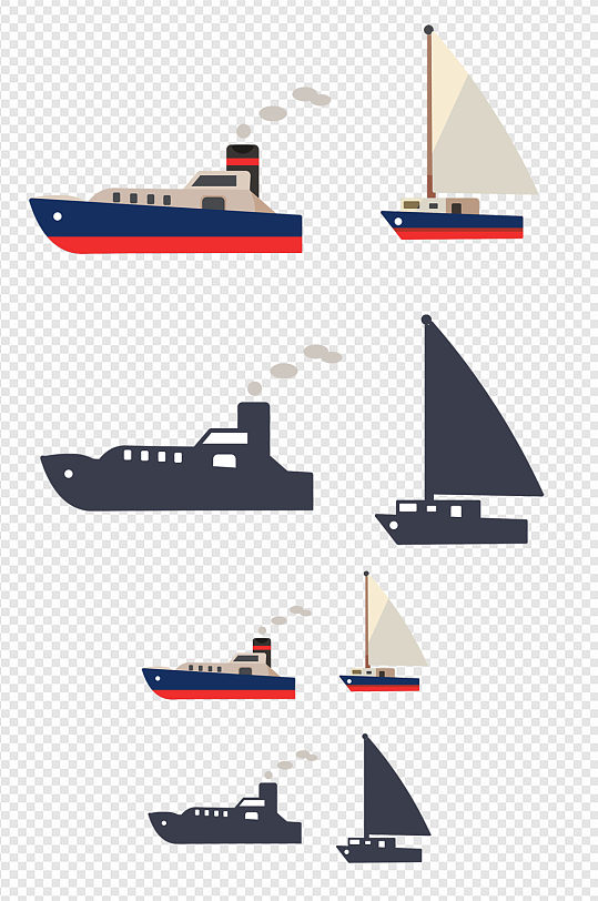 船素材轮船游艇帆船