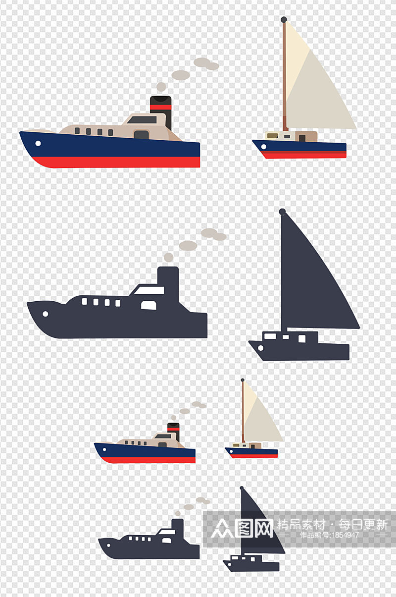 船素材轮船游艇帆船素材