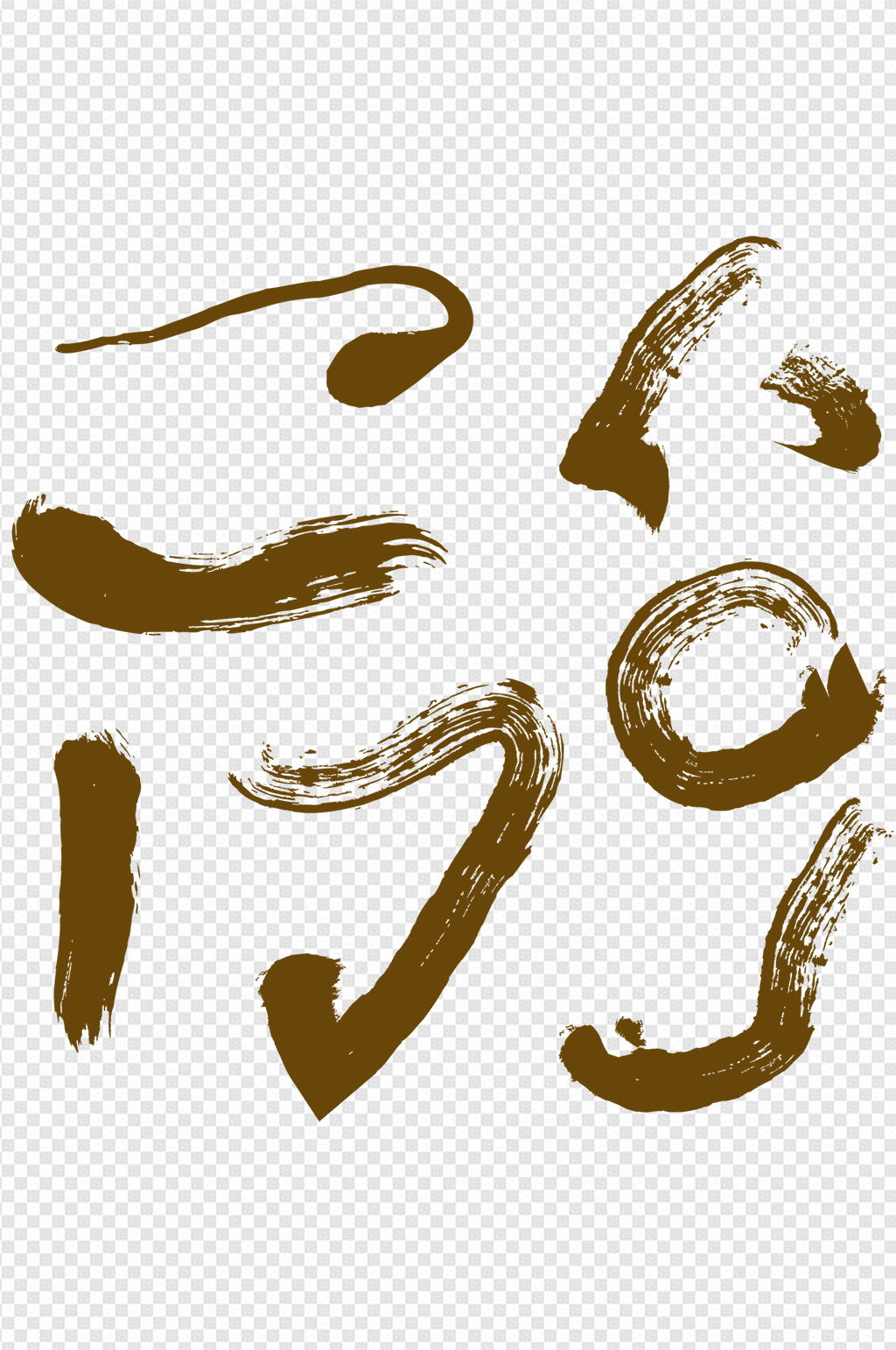 高清古风中国风水墨毛笔笔触毛笔笔刷素材