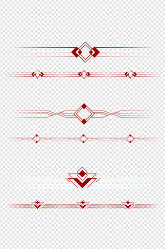 中国风复古装饰边框线分割线AI笔刷