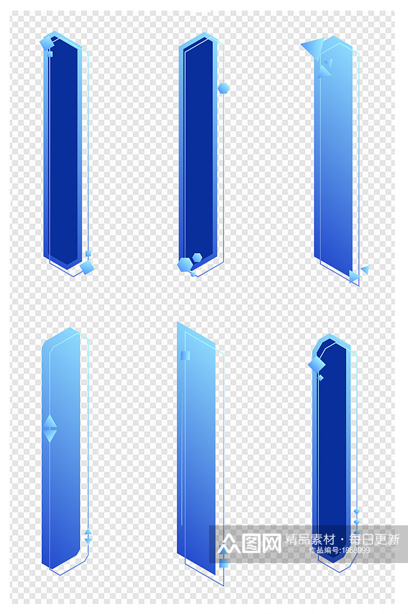 科技边框几何图形装饰边框文本框内容框素材