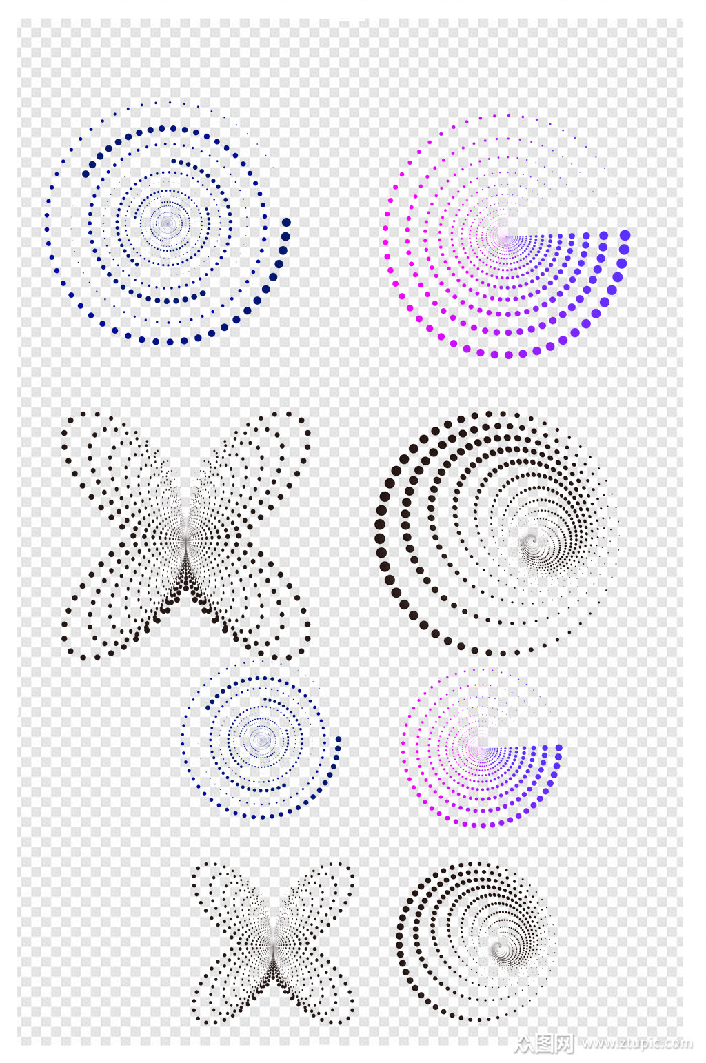 科技感线条动感线条平面装饰点线面