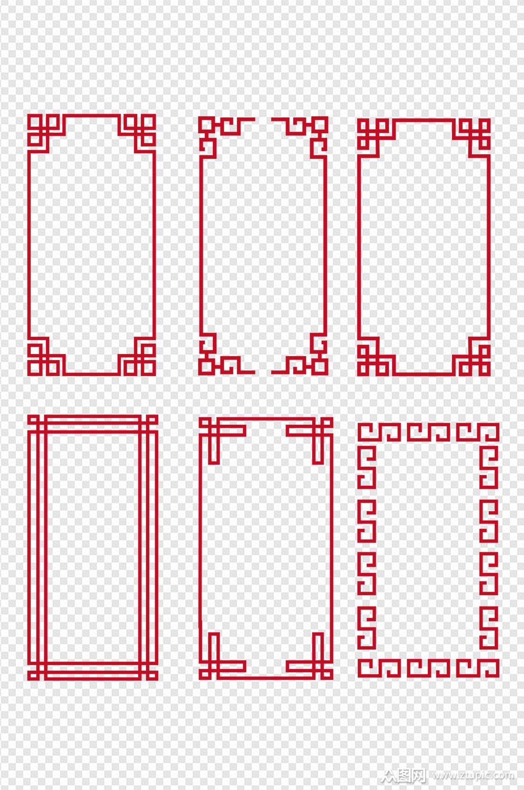 中式中国风边框传统红色标题文本框