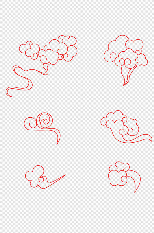 中国风国潮古典祥云中式云纹花纹图案