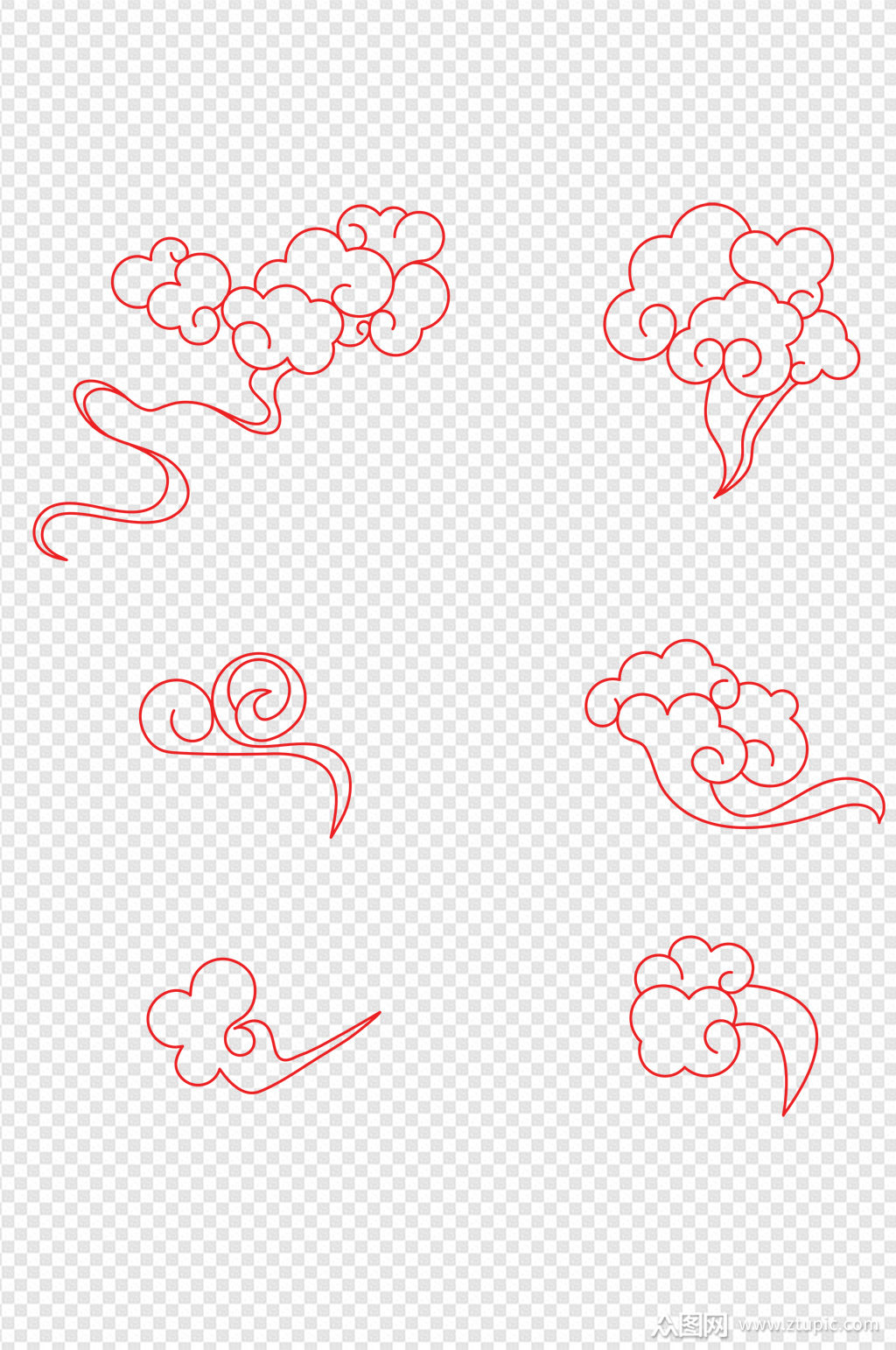 中国风国潮古典祥云中式云纹花纹图案