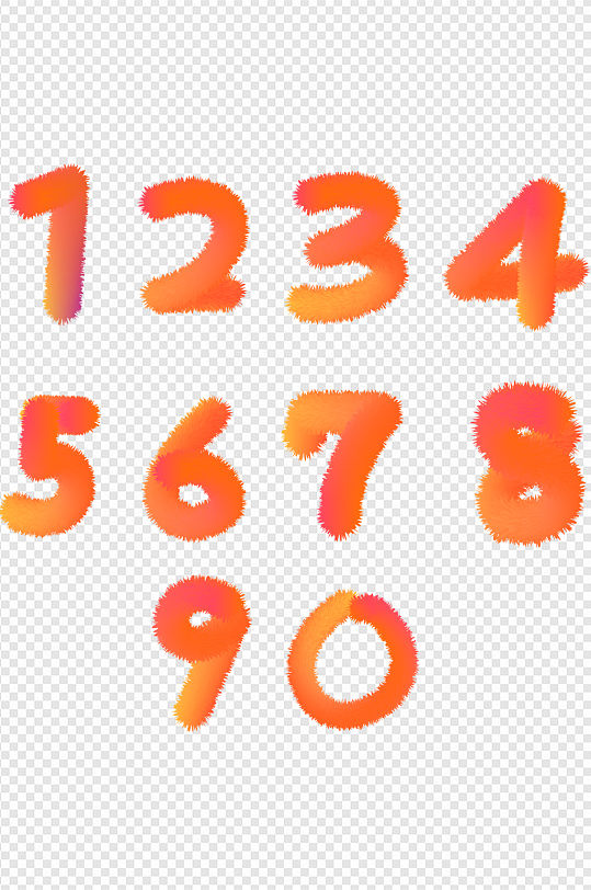 毛线文字卡通可爱毛绒数字儿童节电商促销