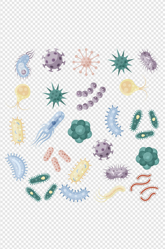 各类细菌病菌元素