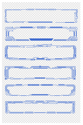 科技边框商务简约背景科技感蓝色