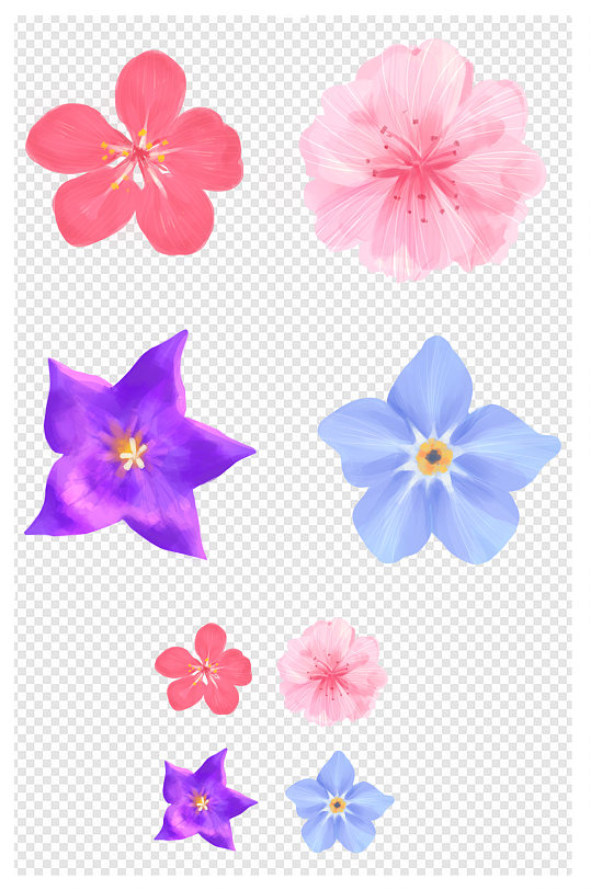 手绘水彩花卉鲜花系列图案