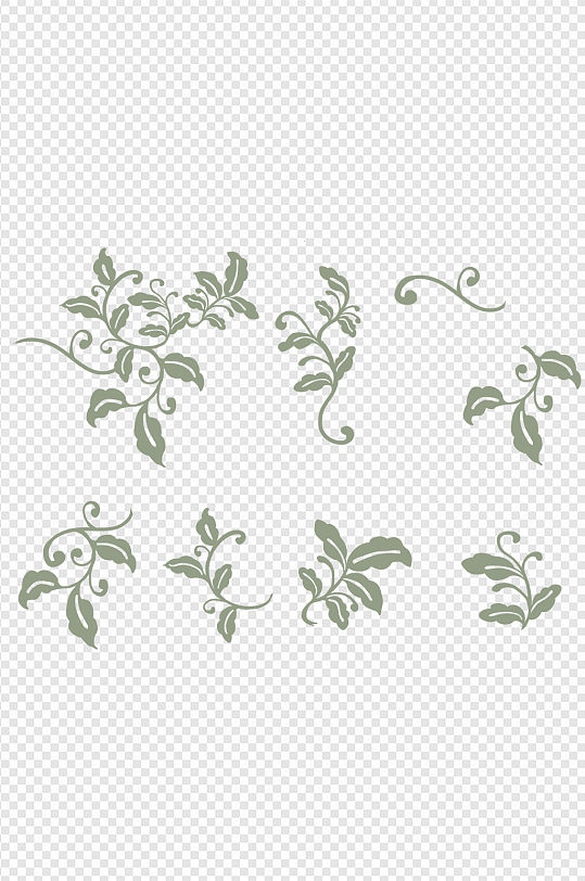 欧式藤蔓植物花纹
