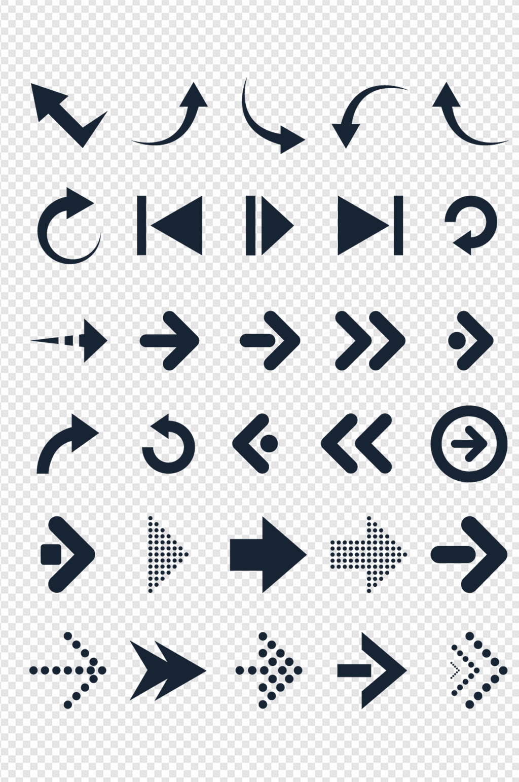 箭头播放循图标方向指示