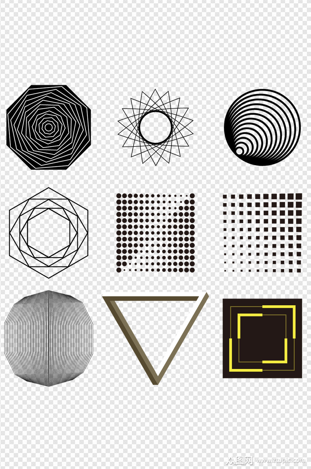 图形元素神奇图形可做海报背景