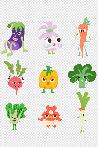 可爱的卡通蔬菜合集