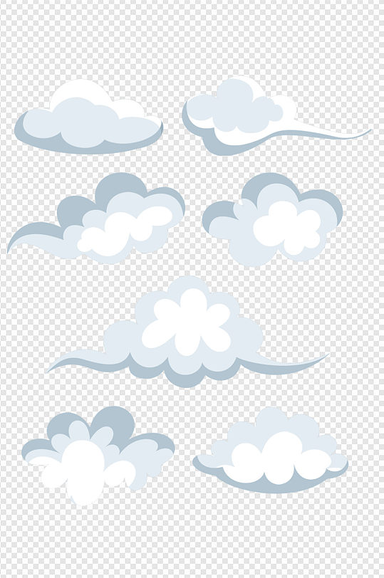 小清新可爱卡通白色云朵对话框广告背景素材