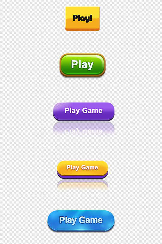 游戏UI图标Play开始游戏图标手机
