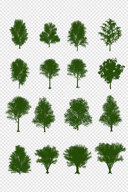 树树木大树树剪影绿荫树林景观树