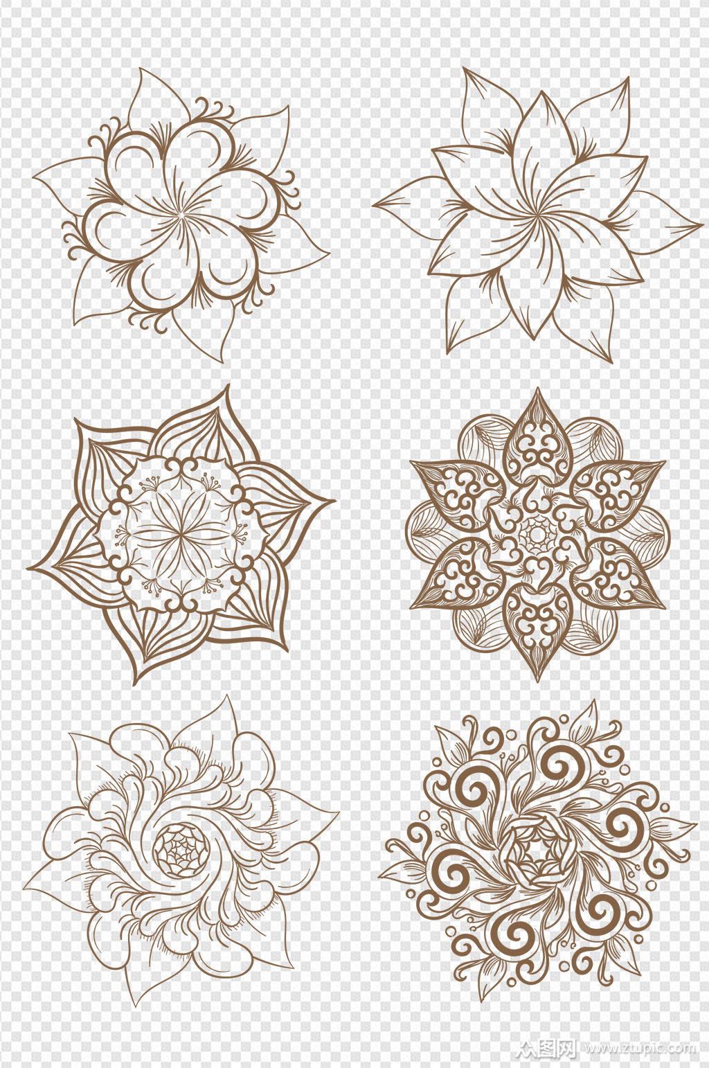 中式欧式花纹花朵底纹暗纹图案背景