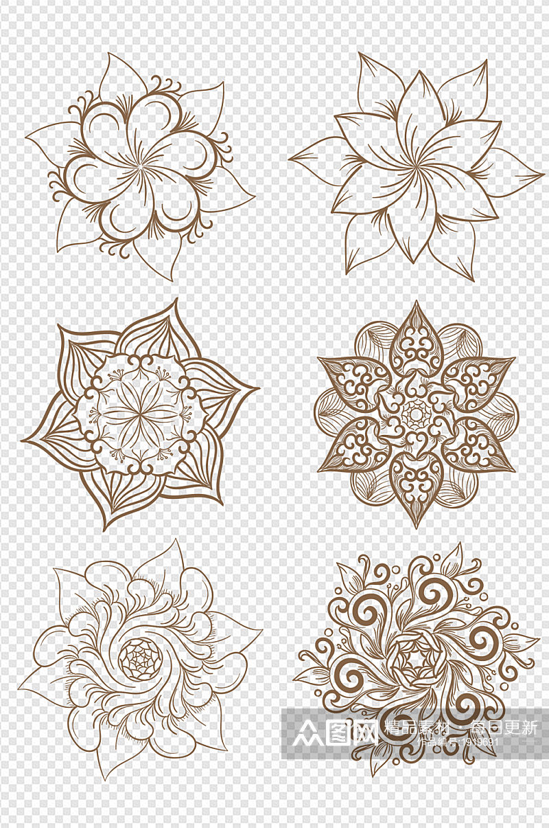 中式欧式花纹花朵底纹暗纹图案背景素材