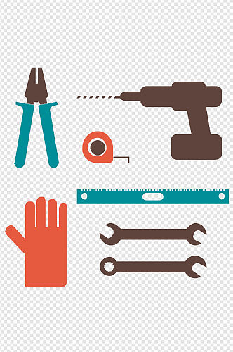 工业工具工厂手工劳动节元素图标