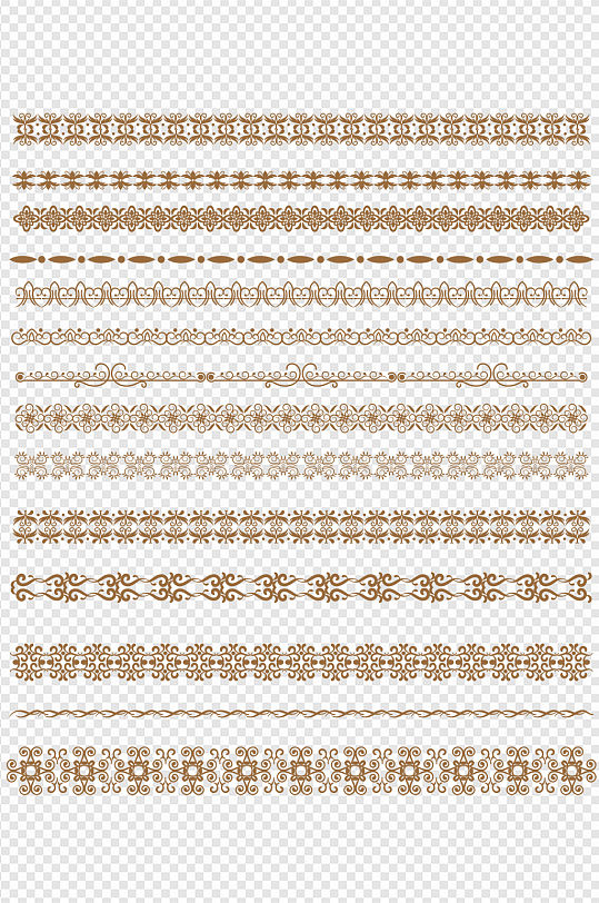 中式欧式古典花纹花边文本分割线底纹