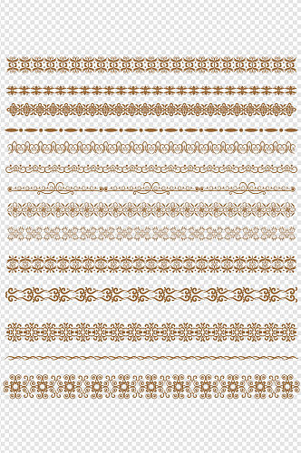 中式欧式古典花纹花边文本分割线底纹