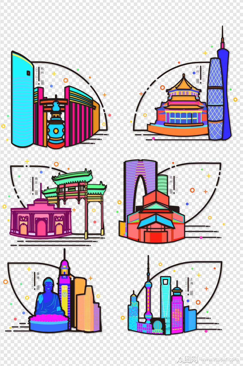地标建筑素材素材免费下载,本作品是由大众素材上传的原创免抠元素