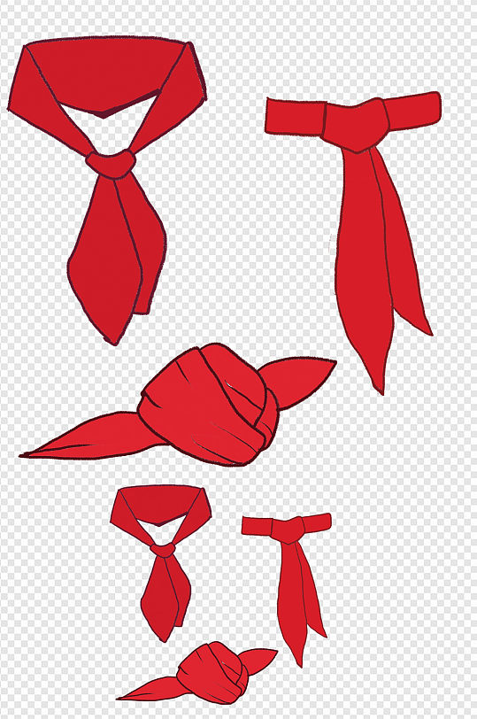 六一儿童节卡通手绘红领巾