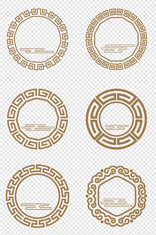 中国风中式花纹云纹古典纹理边框标题框