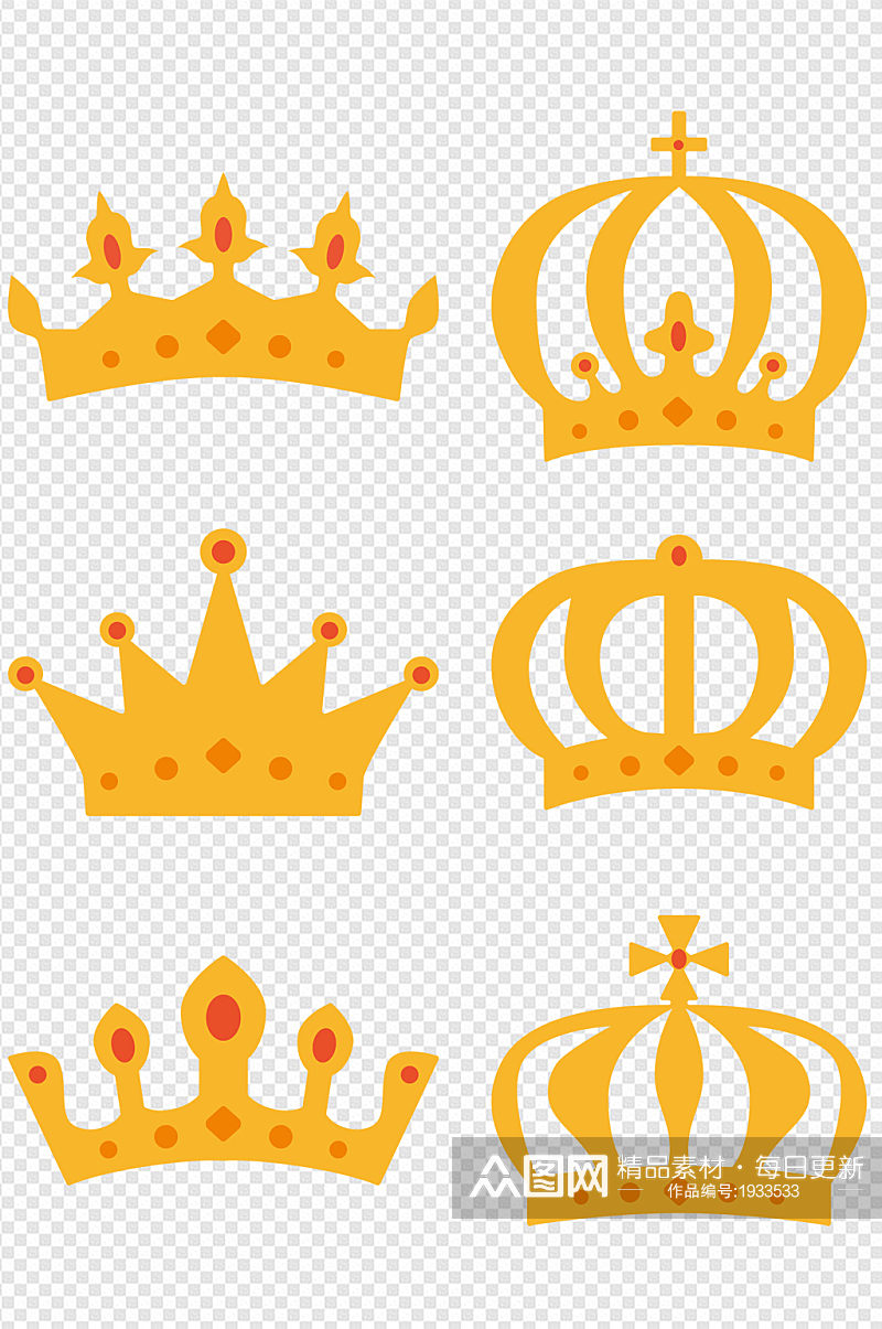 皇冠设计元素套图素材
