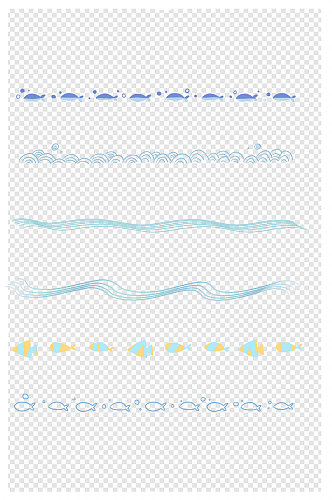 海洋主题简约手绘分割线
