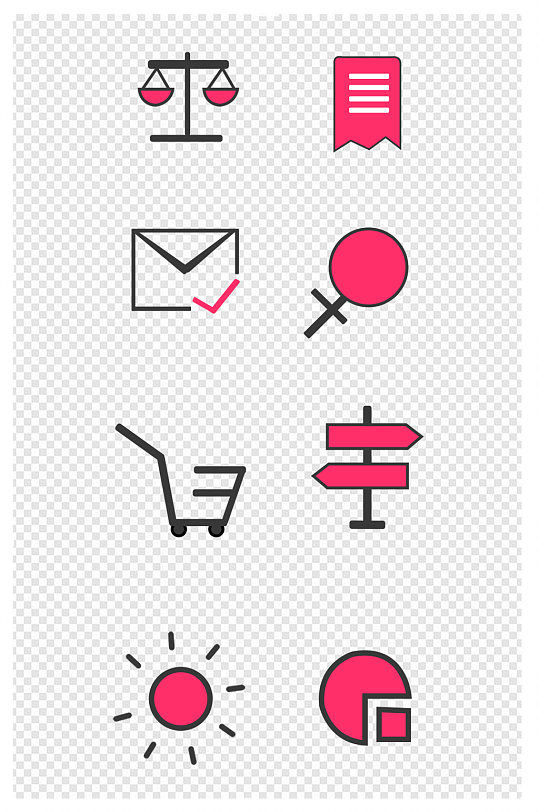 简约线性常用分类小图标