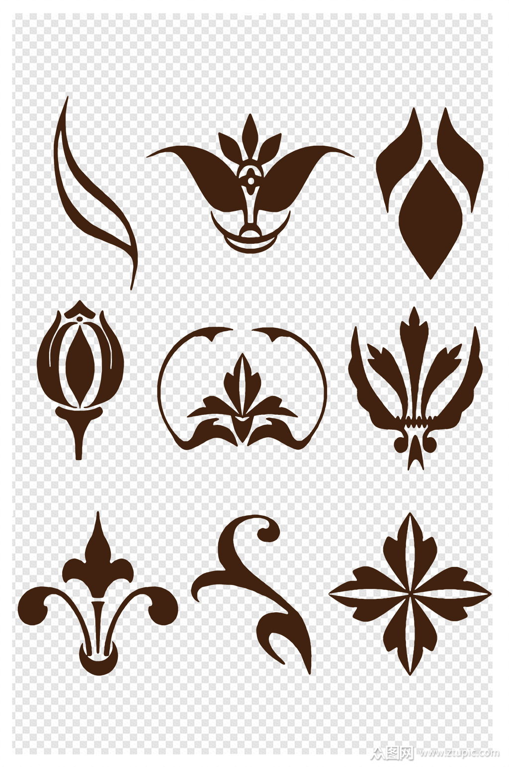 欧式复古花纹元素模板下载-编号1943794-众图网