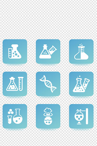 化学生物实验室研究科学图标