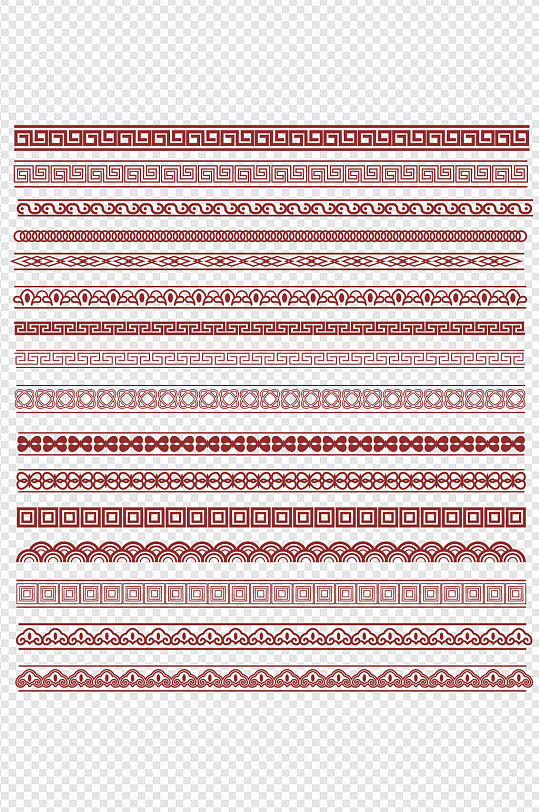 中国风古典花纹底纹花边中式文本分割线边框