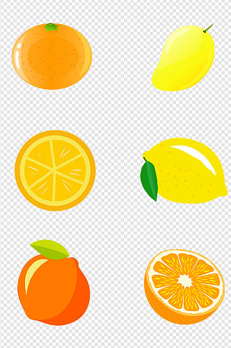 水果柠檬橘子芒果桃