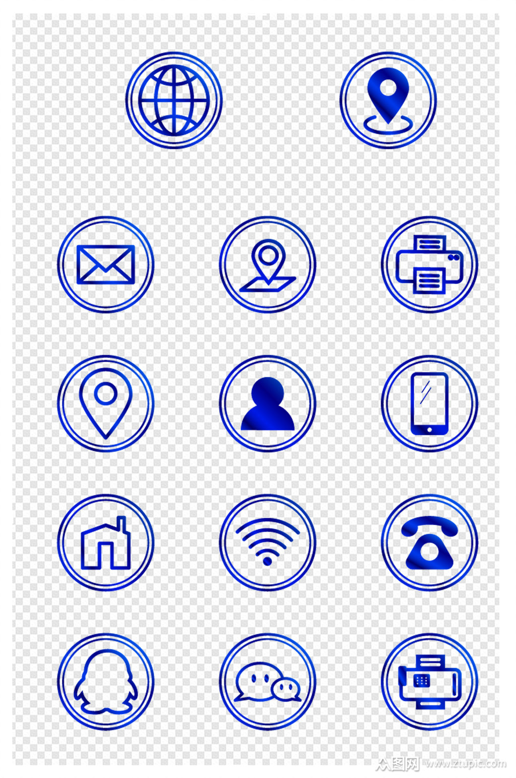 金色渐变名片图标