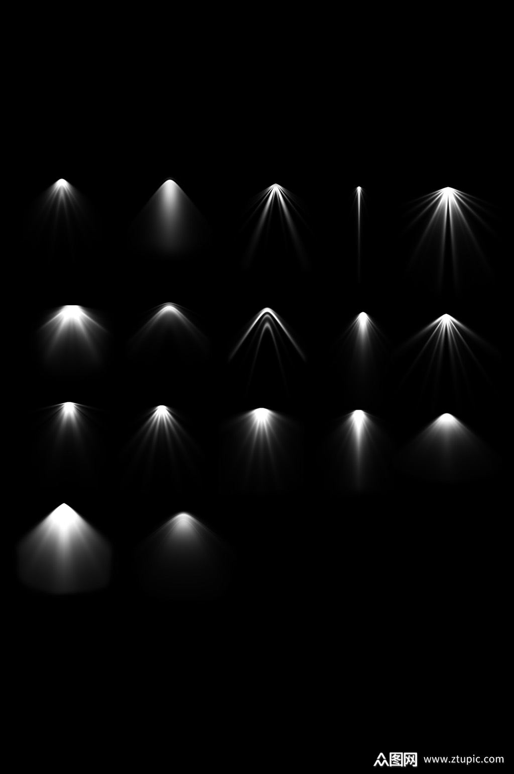 射灯灯光照射舞台打光效果免扣元素模板下载-编号2062048-众图网