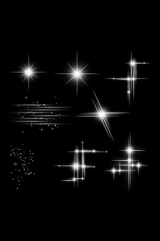 星光星星闪烁梦幻分层效果素材